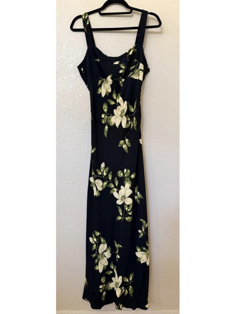 New Reformation Yale Sundress In Black Green Multi Size 8